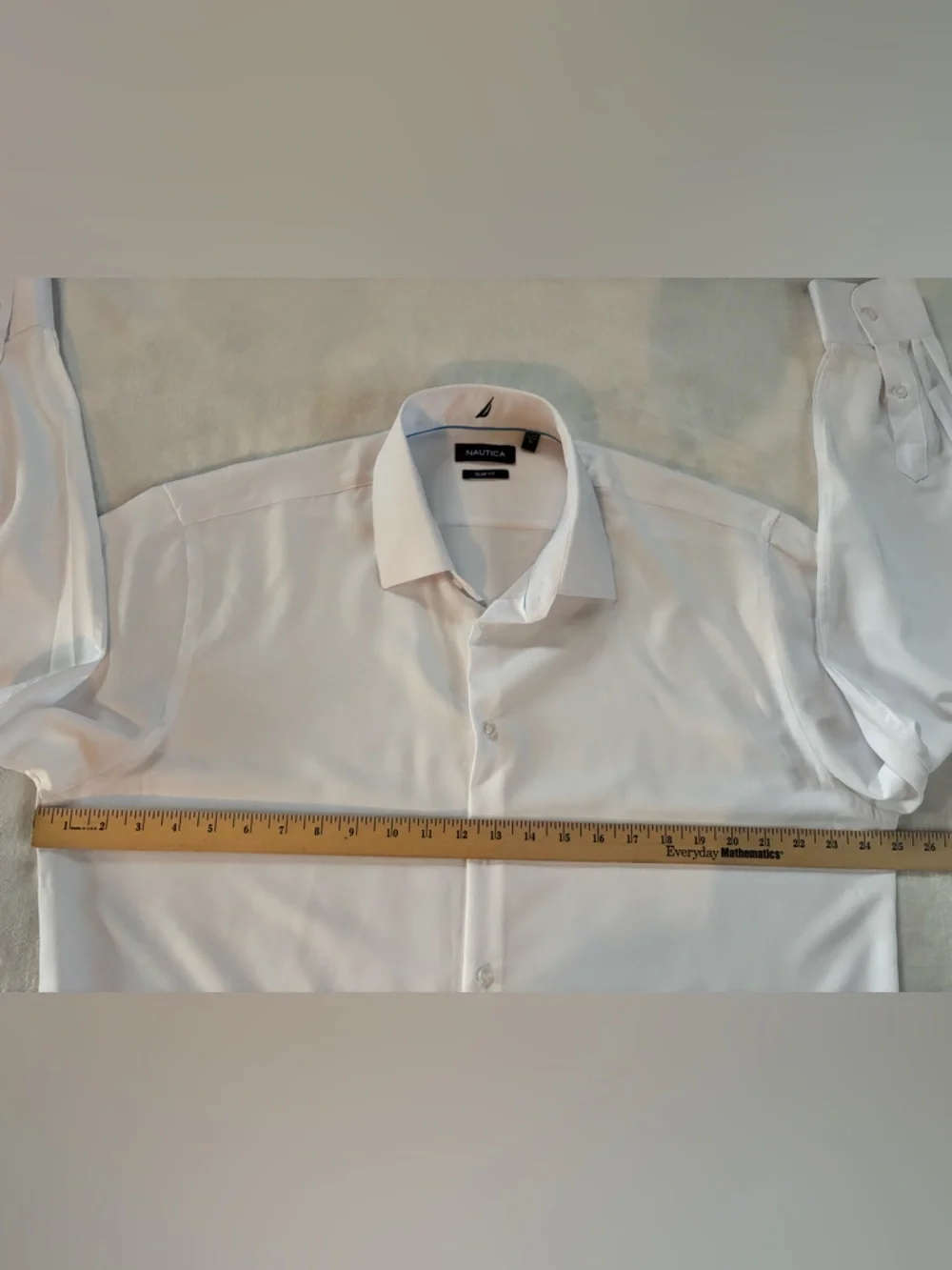 NWT Nautica Men's Slim Fit Performance Supershirt White - Size XL 17-17.5 34/35 - Picture 5 of 12